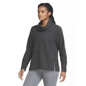 Nike Therma Fleece Poncho Sweatshirt Womens Large Charcoal Cowl Neck Pullover‎